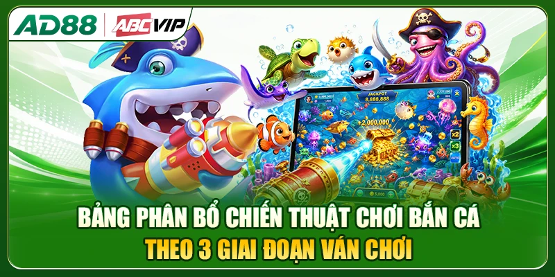 Bảng phân bổ chiến thuật chơi bắn cá theo 3 giai đoạn ván chơi