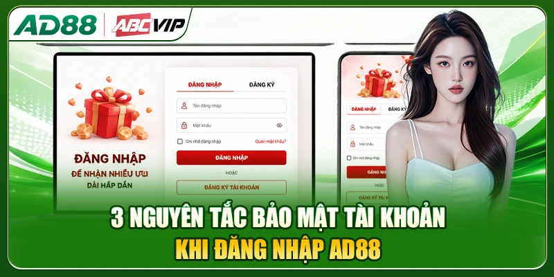 3 nguyên tắc bảo mật tài khoản khi đăng nhập AD88